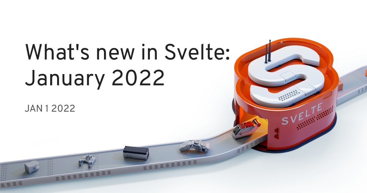 Social card for What's new in Svelte: January 2022